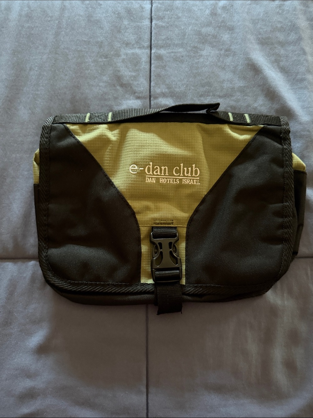 Travel Toiletry jewelry Bag Unisex Canvas Olive Green & Black Israel